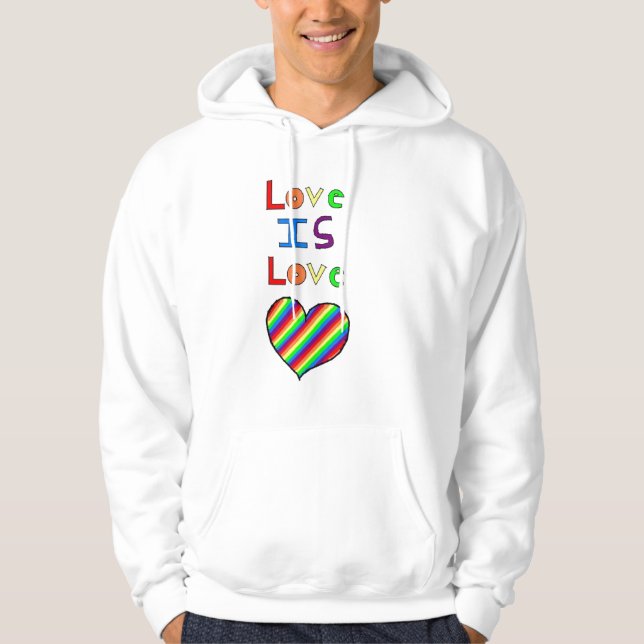 loveislove sweatshirt med luva (Framsida)