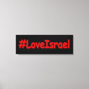 "#LoveIsrael" Cute Design. Köp nu Canvastryck