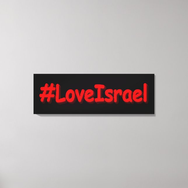 "#LoveIsrael" Cute Design. Köp nu Canvastryck (Framsida)
