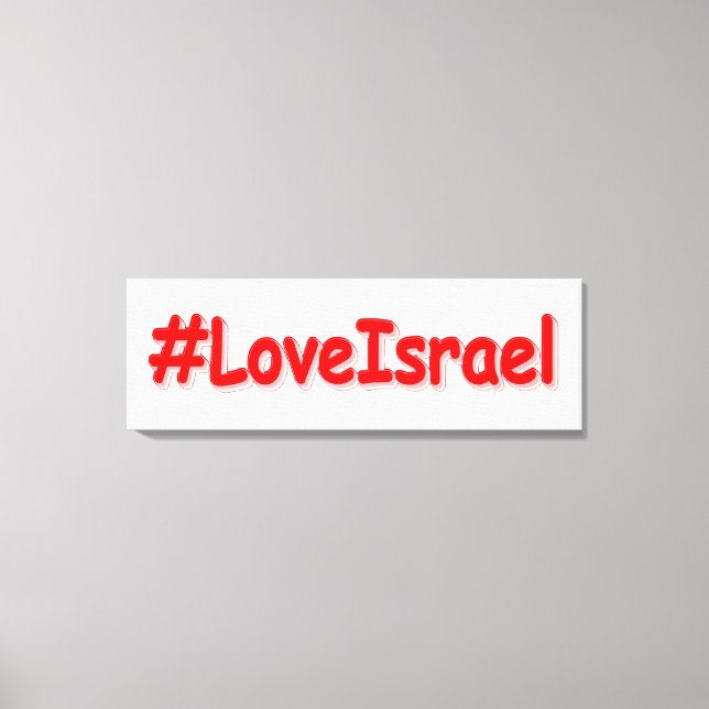 "#LoveIsrael" Cute Design. Köp nu Canvastryck (Framsida)