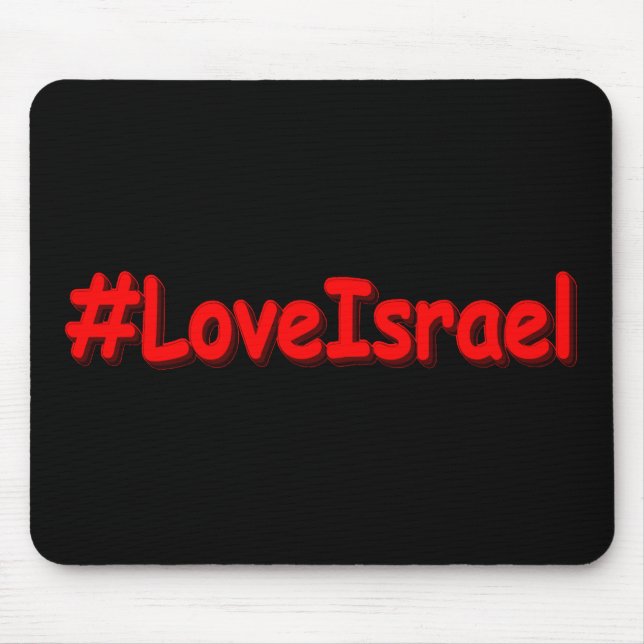 "#LoveIsrael" Cute Design. Köp nu Musmatta (Framsidan)
