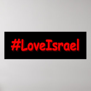 "#LoveIsrael" Cute Design. Köp nu Poster