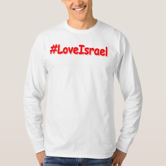 "#LoveIsrael" Cute Design. Köp nu T Shirt (Framsida)