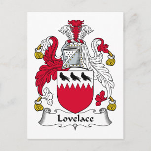 Lovelace familjevapen vykort