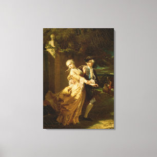 Lovelace som rövar bort Clarissa Harlowe, 1867 Canvastryck