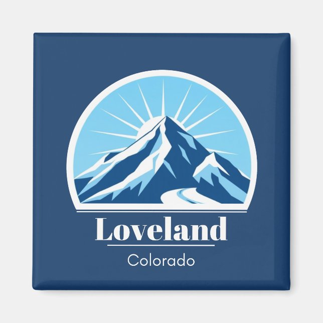 Loveland Colorado Förenta staterna skidort bergsbe Magnet (Framsidan)