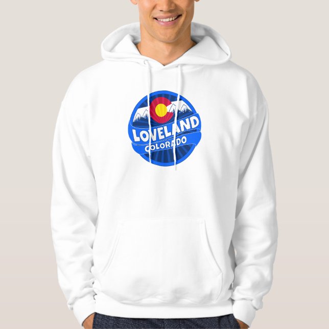 Loveland Colorado Mounst burst hoodie (Framsida)