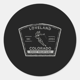 Loveland Colorado Snö Skidåkning Runt Klistermärke