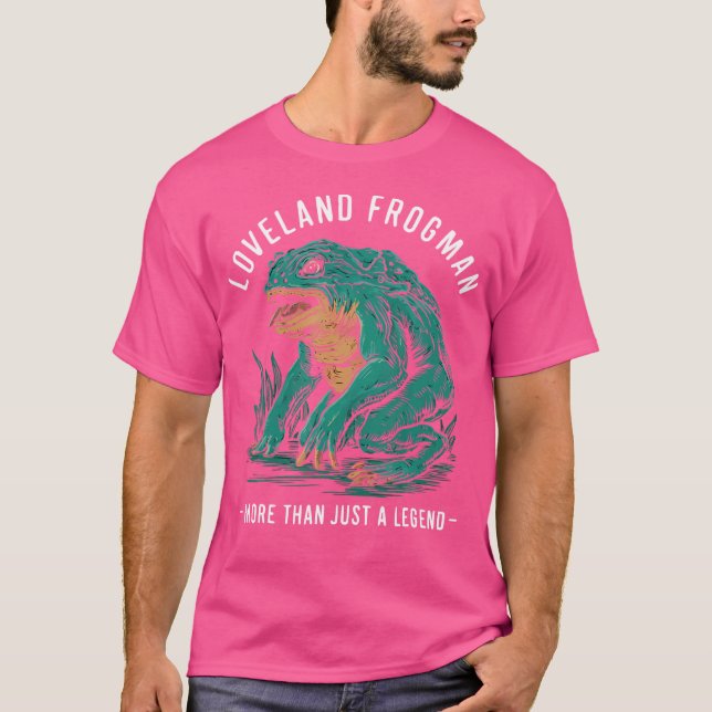 Loveland Frogman Mythical Creature Cryptozoology C T Shirt (Framsida)