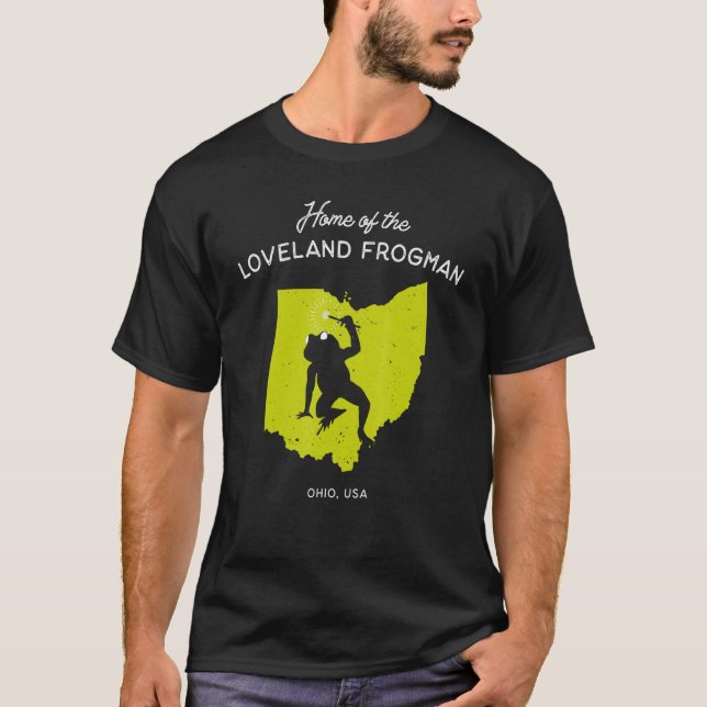 Loveland Frogman Ohio USA 1:s hem T Shirt (Framsida)