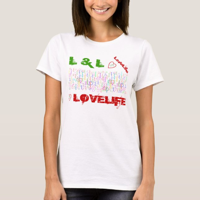 LoveLife multifärgad T-Shirt (Framsida)