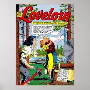 Lovelorn Betrayal Romantik Vintage Tecknads Poster