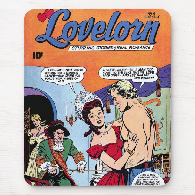 Lovelorn My Slave Romantik Vintage Tecknads Musmatta (Framsidan)
