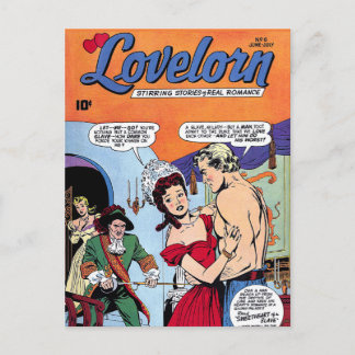 Lovelorn My Slave Romantik Vintage Tecknads Vykort