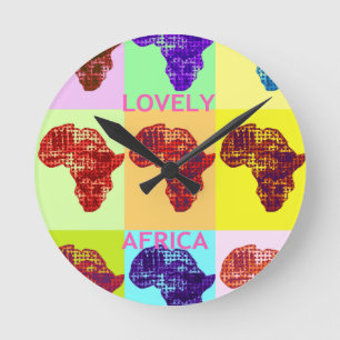 LOVELY AFRIKA RUND KLOCKA