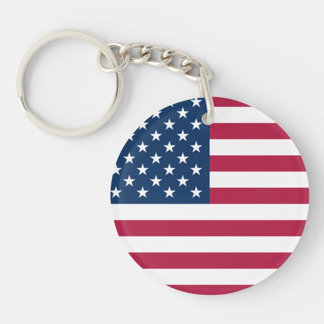 Lovely American Hero Patriotic USA Flag Keychain (Framsidan)