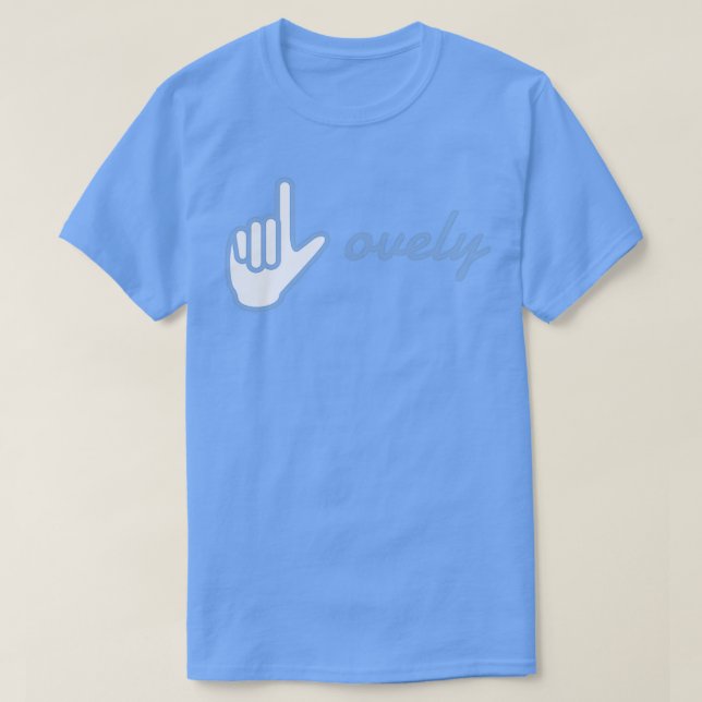 Lovely American Sign Language Hand Design T Shirt (Design framsida)