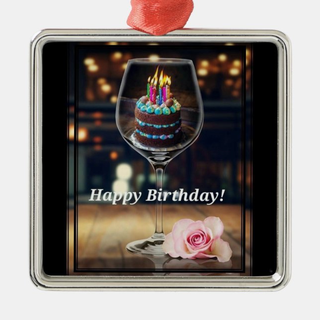 ***LOVELY AND SO COOLA BIRTHDAY*** ORNAY JULGRANSPRYDNAD METALL (Framsidan)