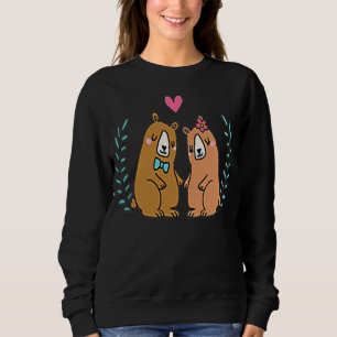 LOVELY BEAR PAR GIFT Bröllop årsdag T Shirt