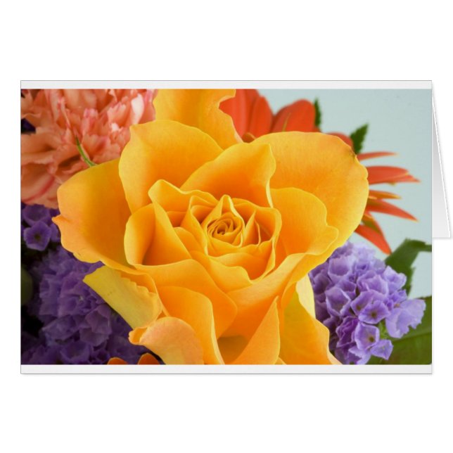 LOVELY BLOMMIGT HÄLSNINGSKORT (Framsidan Horizontal)