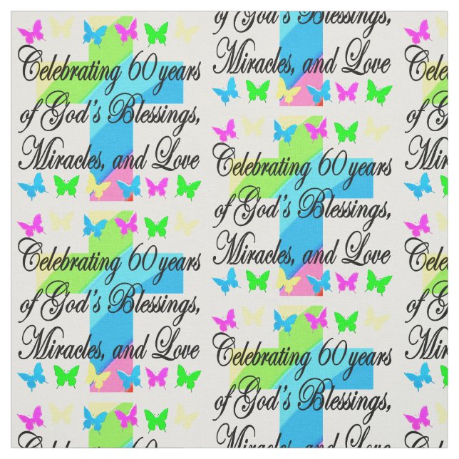 LOVELY CHRISTIAN 60:E BIRTHDAY FABRIC TYG (Provkarta)