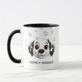 Lovely Doggo Smile Mug – Cute Happy Pup Illustrati Mugg