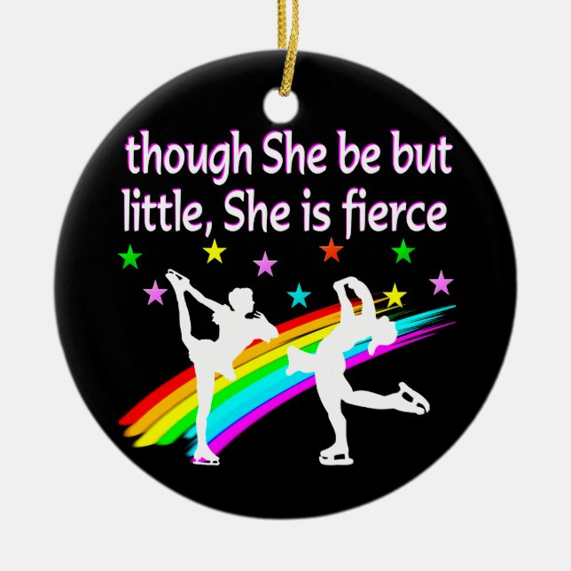 LOVELY FIGUR SKATER DUO DESIGN JULGRANSPRYDNAD KERAMIK (Framsidan)