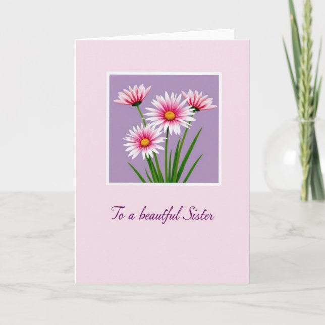 Lovely Fuchsia Floral Mother Card Kort (Framsida)