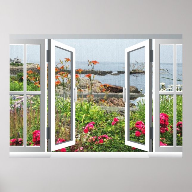 LOVELY GARDEN VY OF OCEAN COVE POSTER (Framsidan)