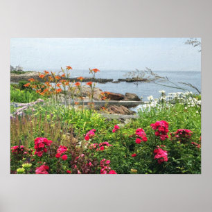LOVELY GARDEN VY OF OCEAN COVE POSTER
