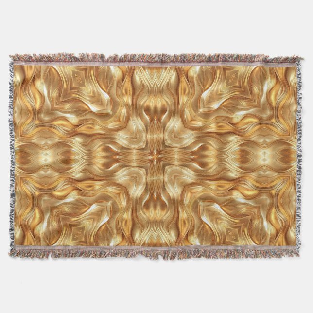 Lovely golden abstract pattern filt (Framsidan)