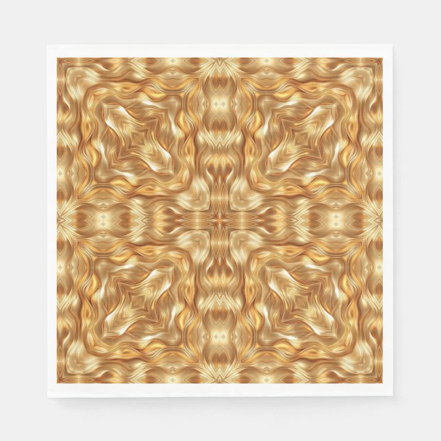 Lovely golden abstract pattern pappersservett (Framsidan)
