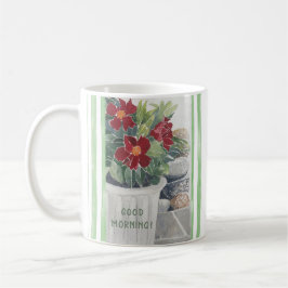 LOVELY HAND PAINTED WATERFLOWOR FLOWERS  KAFFEMUGG