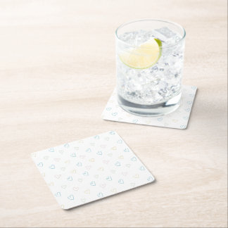 Lovely hearts pattern - Shower Curtain - Large Underlägg Papper Kvadrat