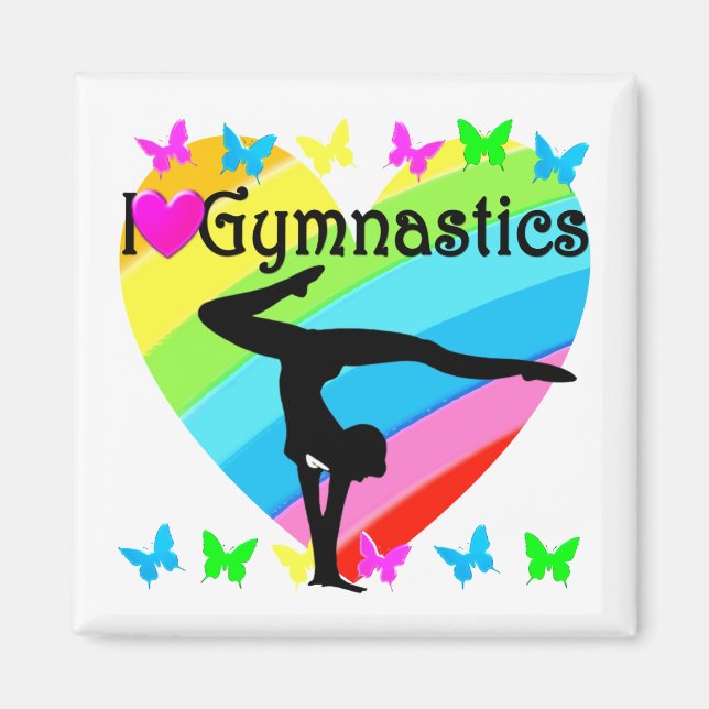 LOVELY I KÄRLEK GYMNASTICS DESIGN MAGNET (Framsidan)