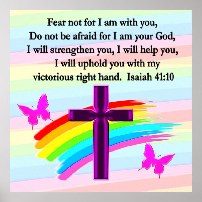LOVELY ISAIAH 41:10 BIBLE VERSE DESIGN POSTER (Framsidan)