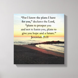 LOVELY JEREMIAH 29:11 SUNRISE PHOTO CANVASTRYCK