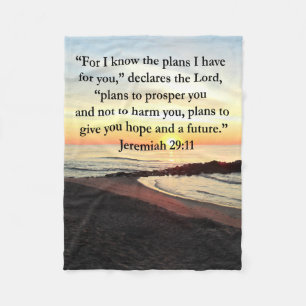 LOVELY JEREMIAH 29:11 SUNRISE PHOTO FLEECEFILT