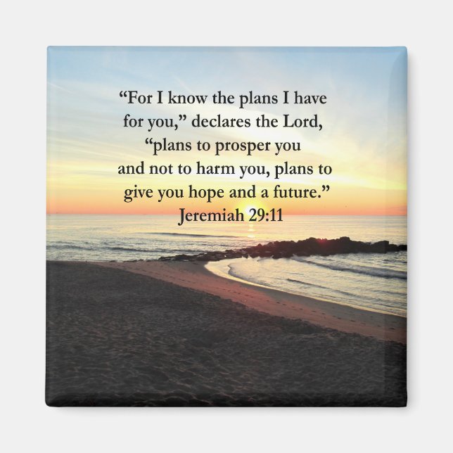 LOVELY JEREMIAH 29:11 SUNRISE PHOTO MAGNET (Framsidan)