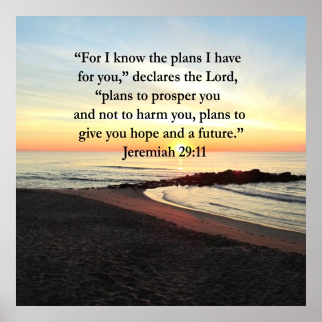 LOVELY JEREMIAH 29:11 SUNRISE PHOTO POSTER (Framsidan)