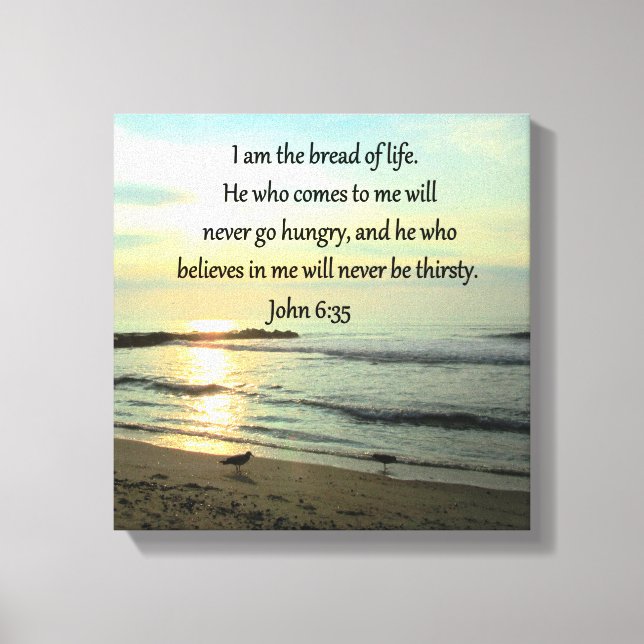 LOVELY JOHN 6:35 SUNRISE PHOTO DESIGN CANVASTRYCK (Framsida)