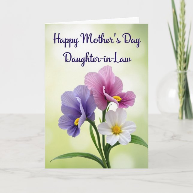 Lovely Magenta Flower Card Kort (Framsida)