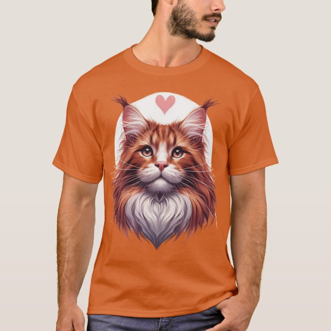 Lovely Maine Coon T Shirt (Framsida)