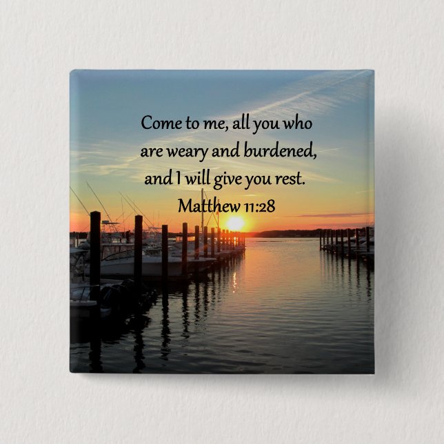 LOVELY MATTHEW 11:28 SUNSET SCRIPTURE KNAPP (Framsida)