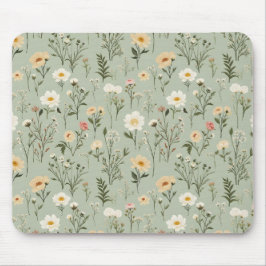 Lovely Meadow Flowers on Green Musmatta