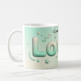 Lovely Minimalist Heart Personalized Kaffemugg