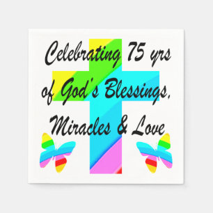 LOVELY PERSONLIG 75:E BIRTHDAY DESIGN PAPPERSSERVETT