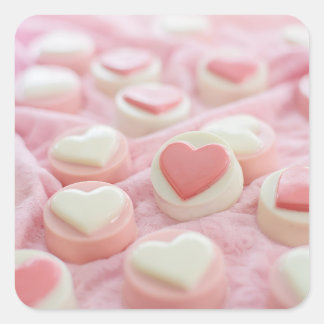 lovely pink  fyrkantigt klistermärke