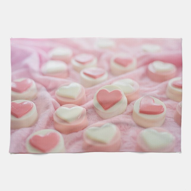 lovely pink  kökshandduk (Horisontell)