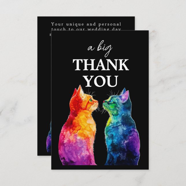 Lovely 🌈  Purrfectly Yours: Purrfectly  Tack Kort (Fram/baksida)